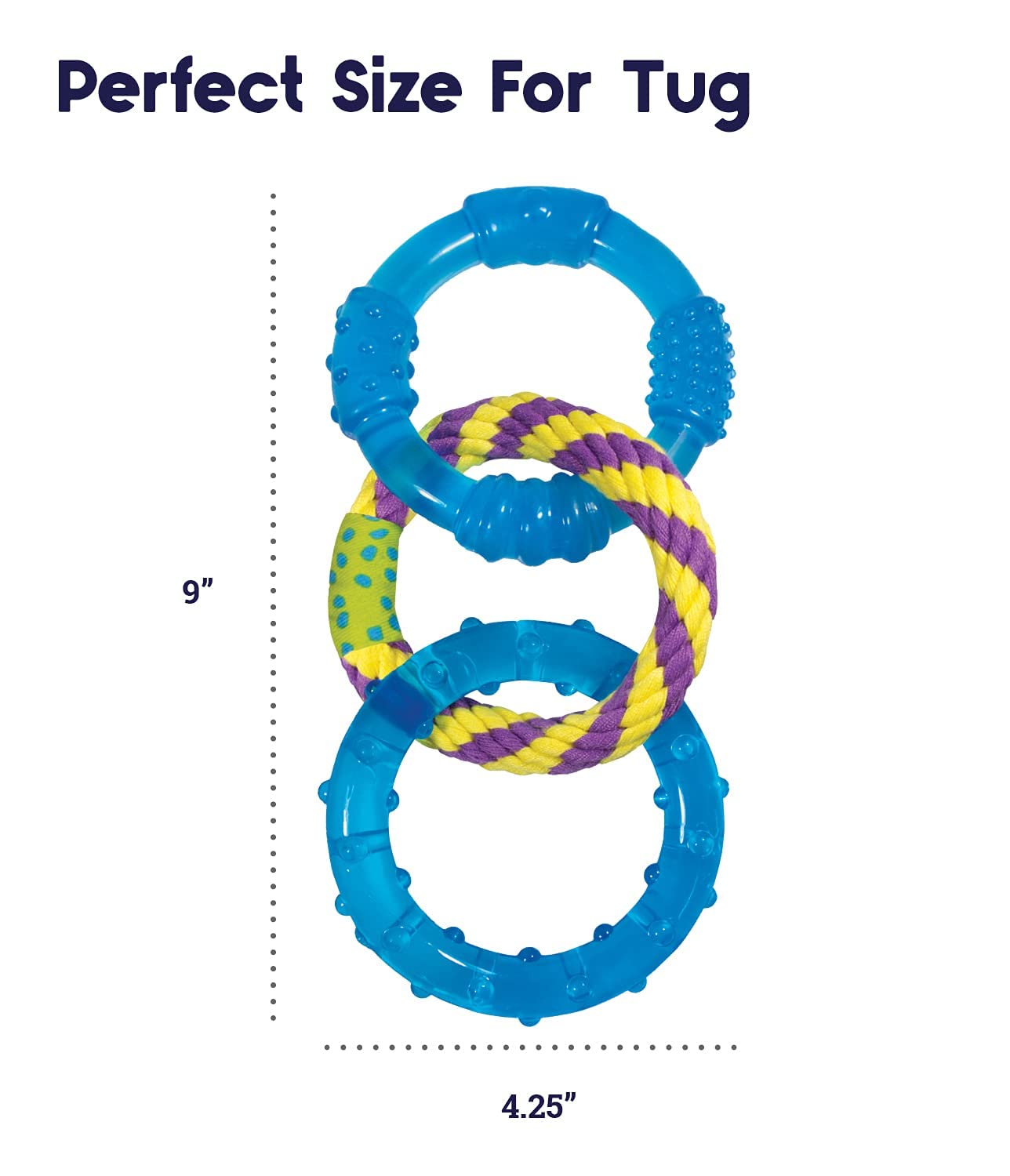 Outward Hound ORKA Triple Dental Links 23cm Dog Chew Toy 4