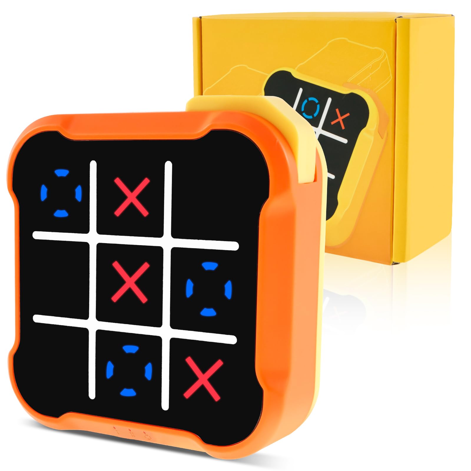 Dandelionsky Electronic Toe Game, Noughts and Crosses Game, Educational and Memory Training Puzzle Games, Infinite TicTacToe Portable Travel Board Game for Kids