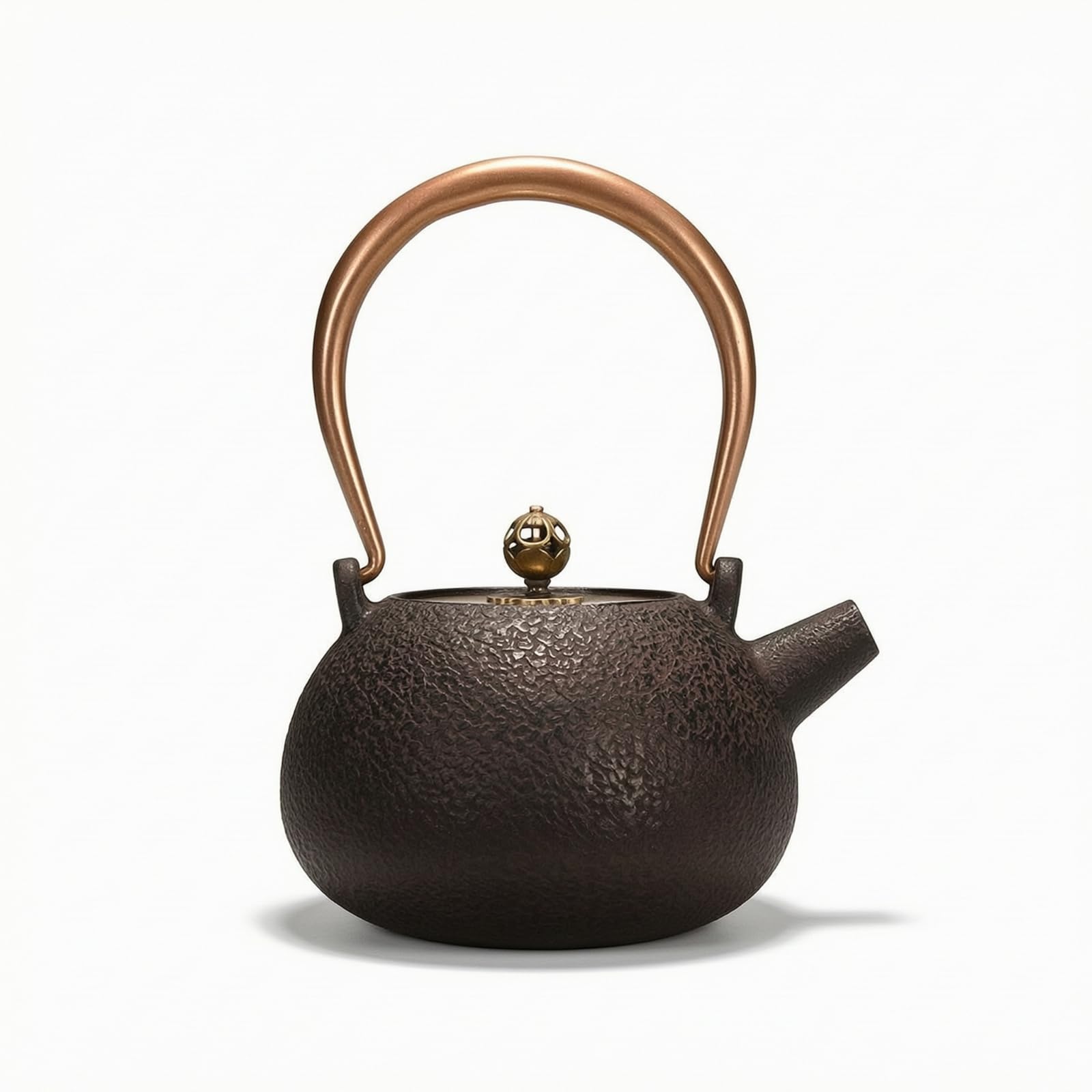 Tetera Hierro Fundido con Cesta para Infusiones Creativa Tetera con Cesta para Infusiones Segura Aficionados Al Té, Maroon, Yanzhusuhu