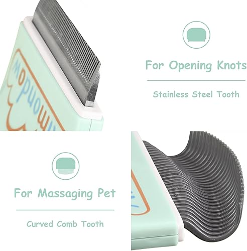 Miniatura 3 de Peine para gatos, cepillo para pelar y arreglar, depilación masajeadora, peine de concha para gatos, perros, cachorros, conejos, conejos, fácil de