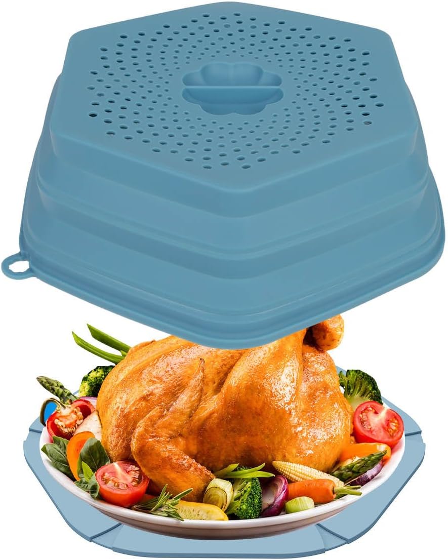 Juego de 2 fundas de silicona para microondas de 10 pulgadas y salvamanteles como soporte para tazón, para protector de salpicaduras multiusos