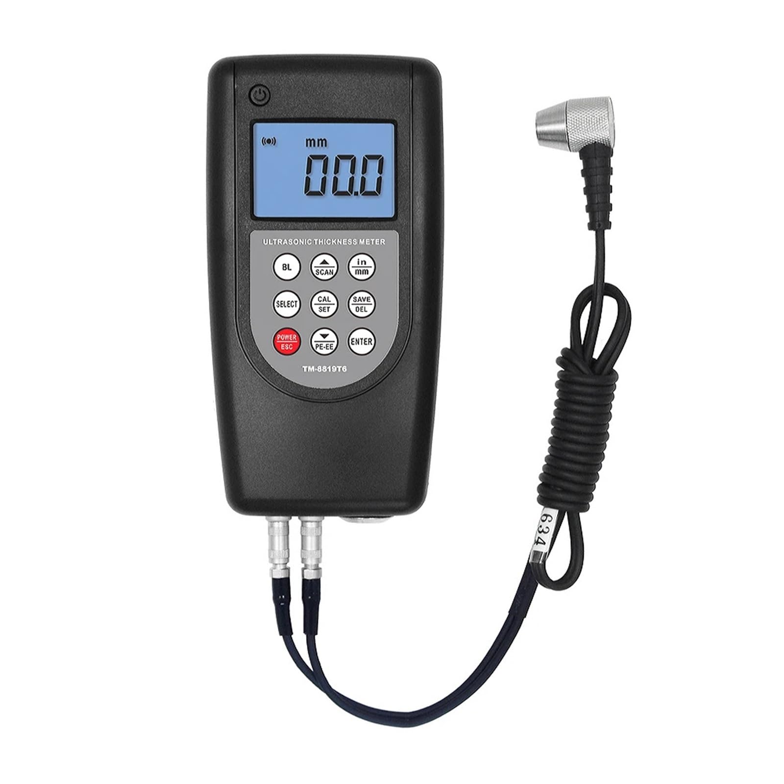 Thickness Gauge Penetrating Coating Tester Ultrasonic Thickness Gauge Steel Pipe Metal 0. 65mm ~ 600mm