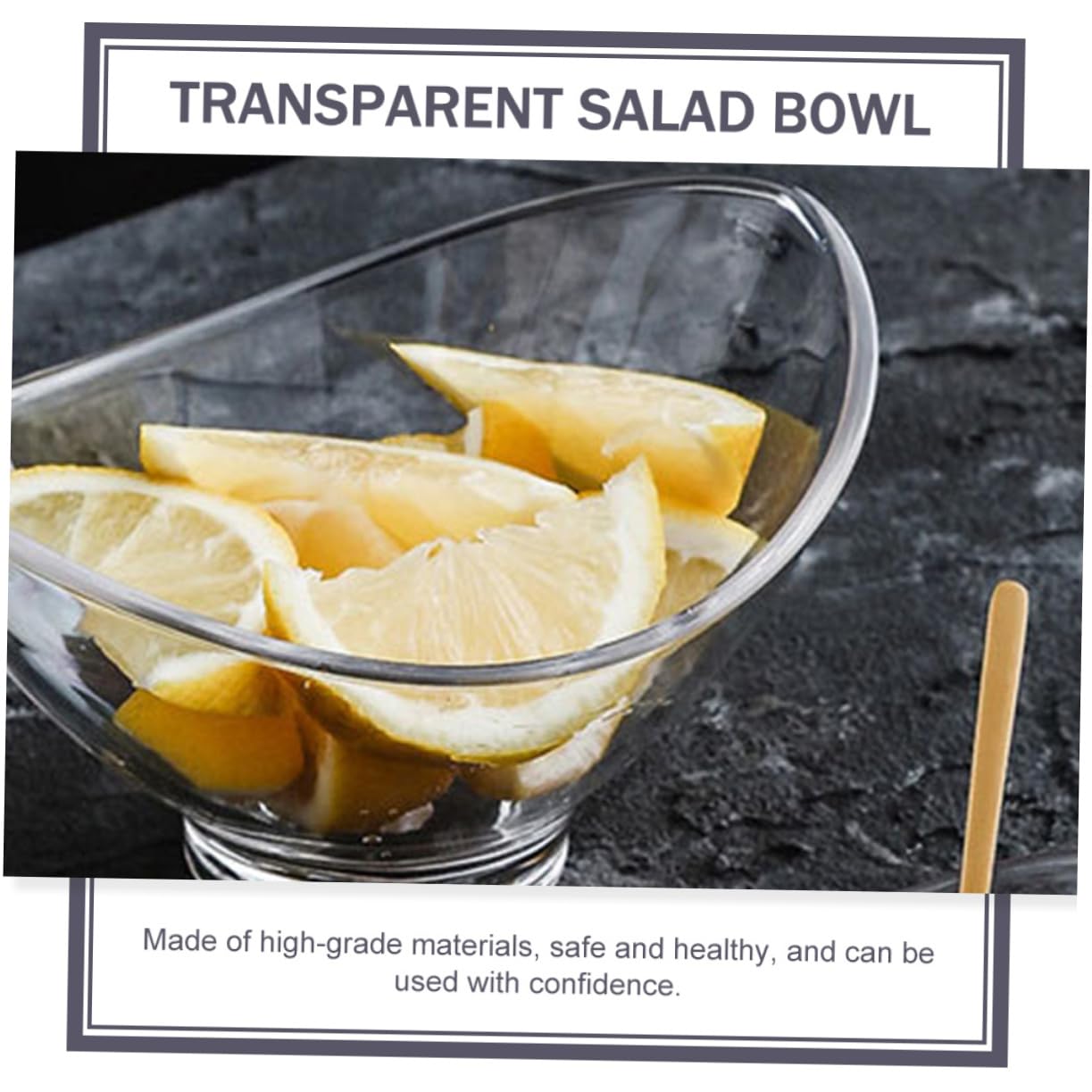 SOLUSTRE 4Pcs Transparent Dessert Bowls Multi Function Salad Ice Cream Bowls for Home Parties Weddings and Events for Fruit Display and Entertaining Guests