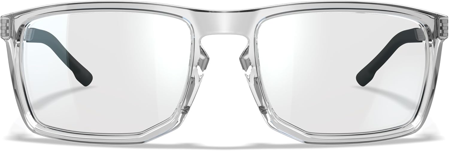 Wiley X WX Axe Sunglasses Safety Glasses for Men Shatterproof UV Eye Protection for Combat, Shooting & Outdoor Clear Lenses Gloss Crystal Clear Frames - Image 3