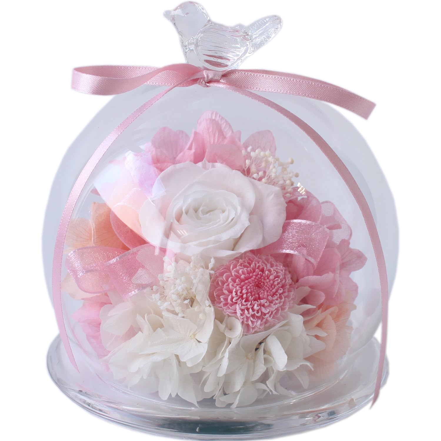 Amazon｜プリザーブドフラワー プリザードフラワー 仏花 ドームさくら 