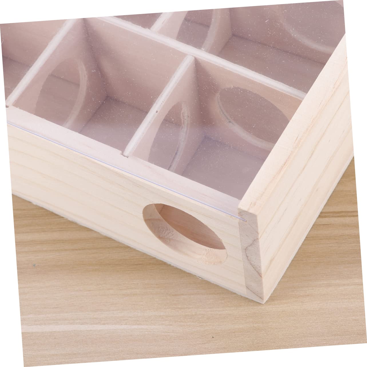 Milisten Laberinto de Madera para Hámster Juguete de Túnel Beige