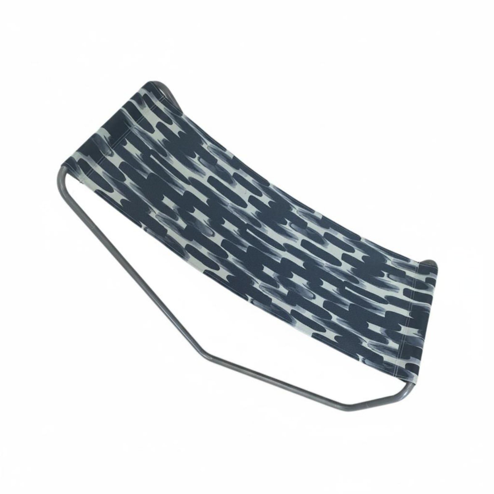 Siège Longue Portable Chaise Pliante Transat Dossier Ergonomique Fauteuil de Plage Tissu Oxford 600D Confort Morphologique Cadre Léger et Pliage, Bleu+Blanc Graffiti