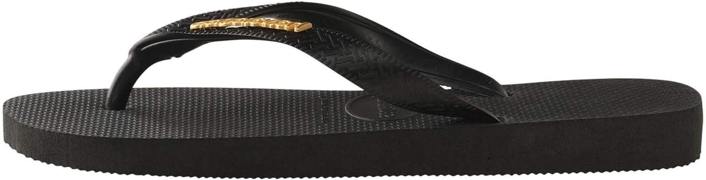 Havaianas Logo Metallic Slippers 33/34 EU Black/Black