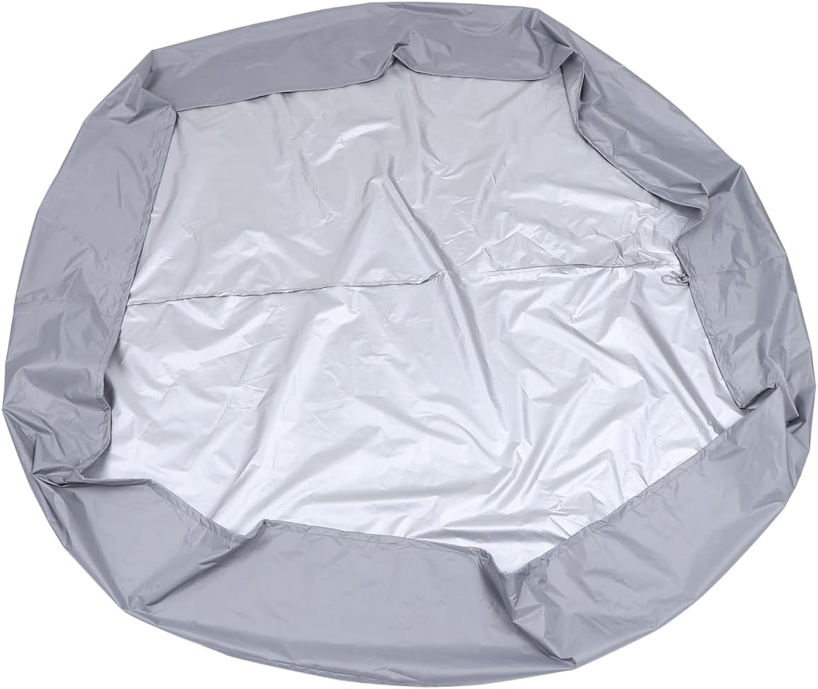 Round Hot Tub Cover 6ft Round Pool Cover Inflatable Hot Tub Covers Replacement Solar Spa Cover Protector, Reduce Water Evaporation, Grey, 74.80 X 11.81 Inches