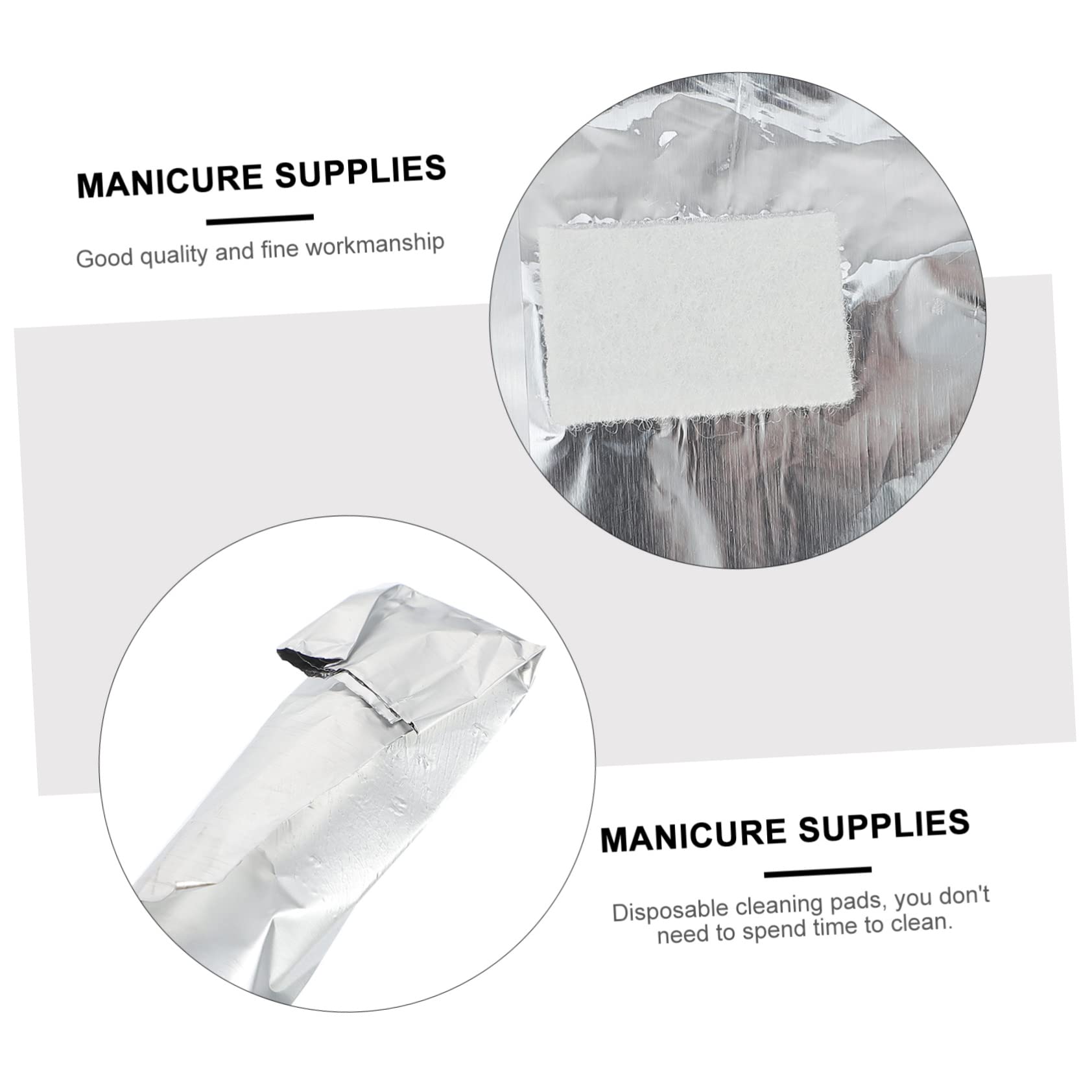 WOONEKY 600piezas Almohadillas Desechables Para Remover Esmalte De Uñas Foil Wraps Para Eliminación De Gel Para Manicura Casa y Salón