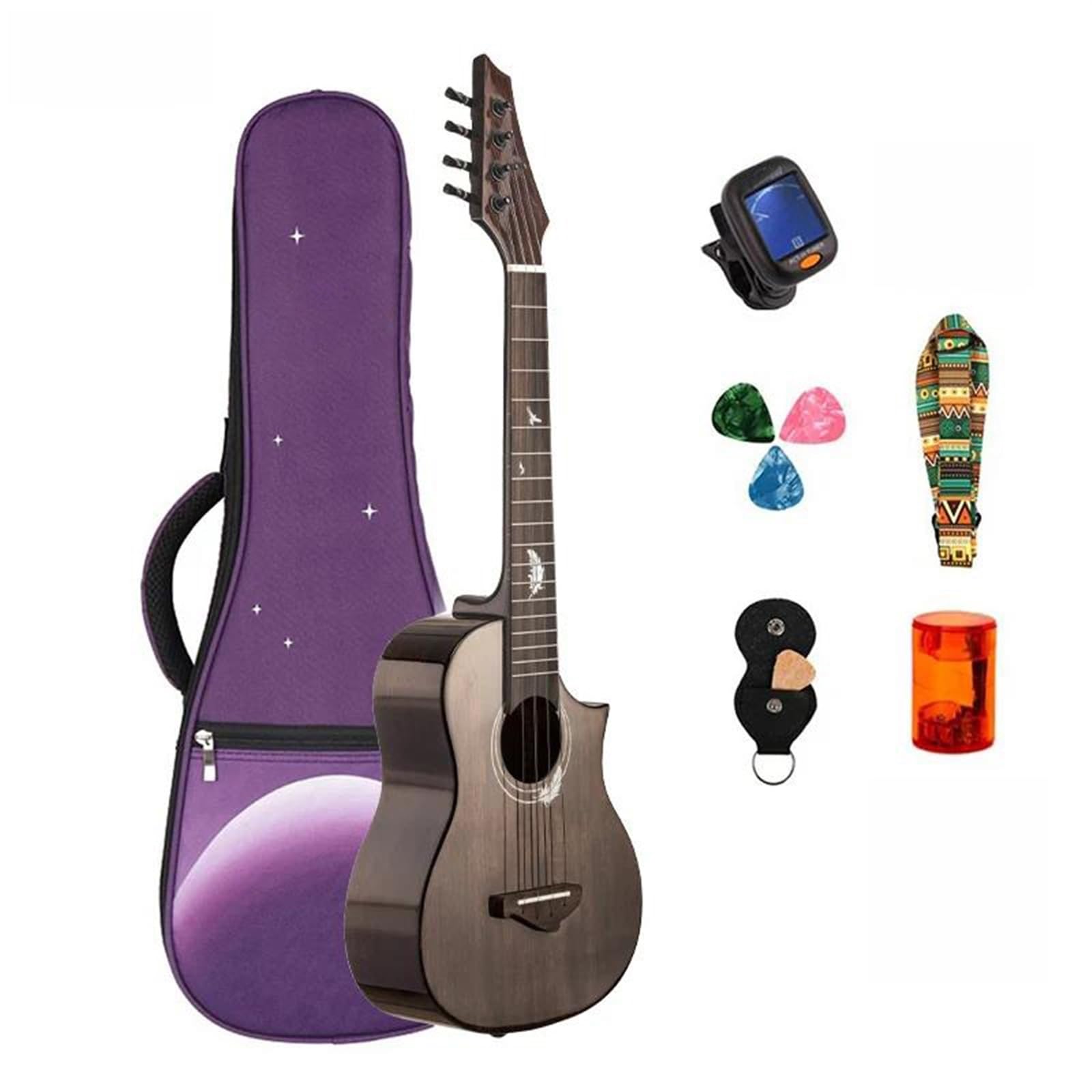 Corde professionali lucide per ukulele tenore da 26 pollici 2A con top in mogano massiccio(3)