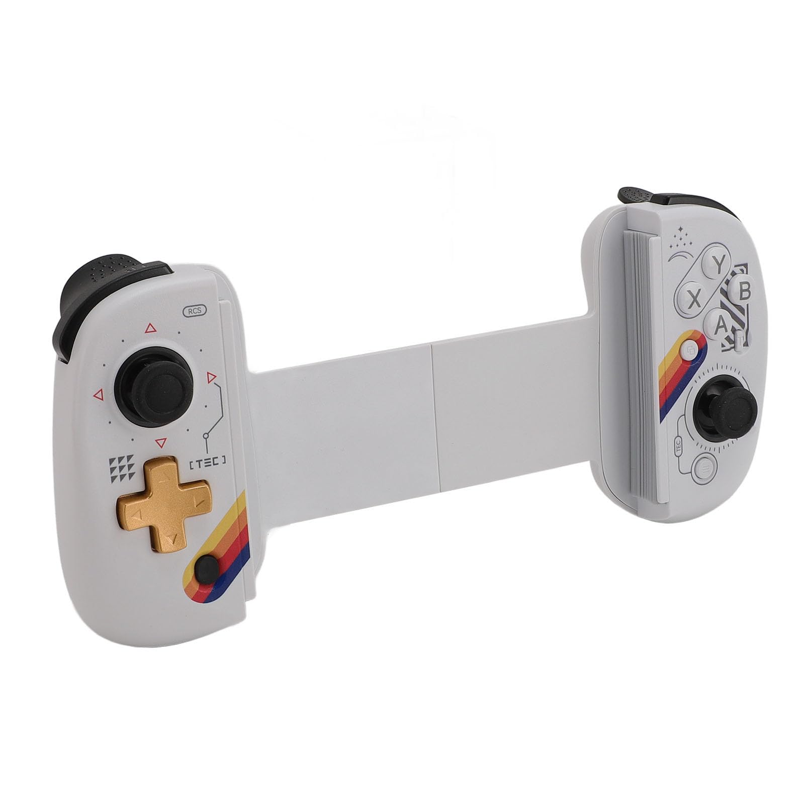 GOWENIC Controller di Gioco Mobile Senza Fili, Joystick Hall RGB con Vibrazione, Giroscopio a 6 Assi per Tablet IOS, Smartphone, PC, Design Antiscivolo, Alta Precisione