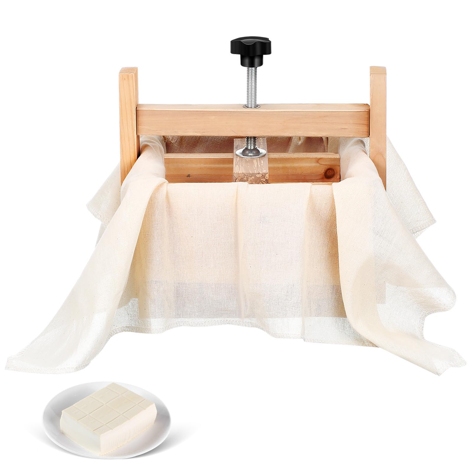 STOBAZA Tofu Pressform mit Glattem Innenraum und Einfacher Entformung für Hausgemachten Tofu und Käse im Selbstgemacht Küchenwerkzeugset Beige