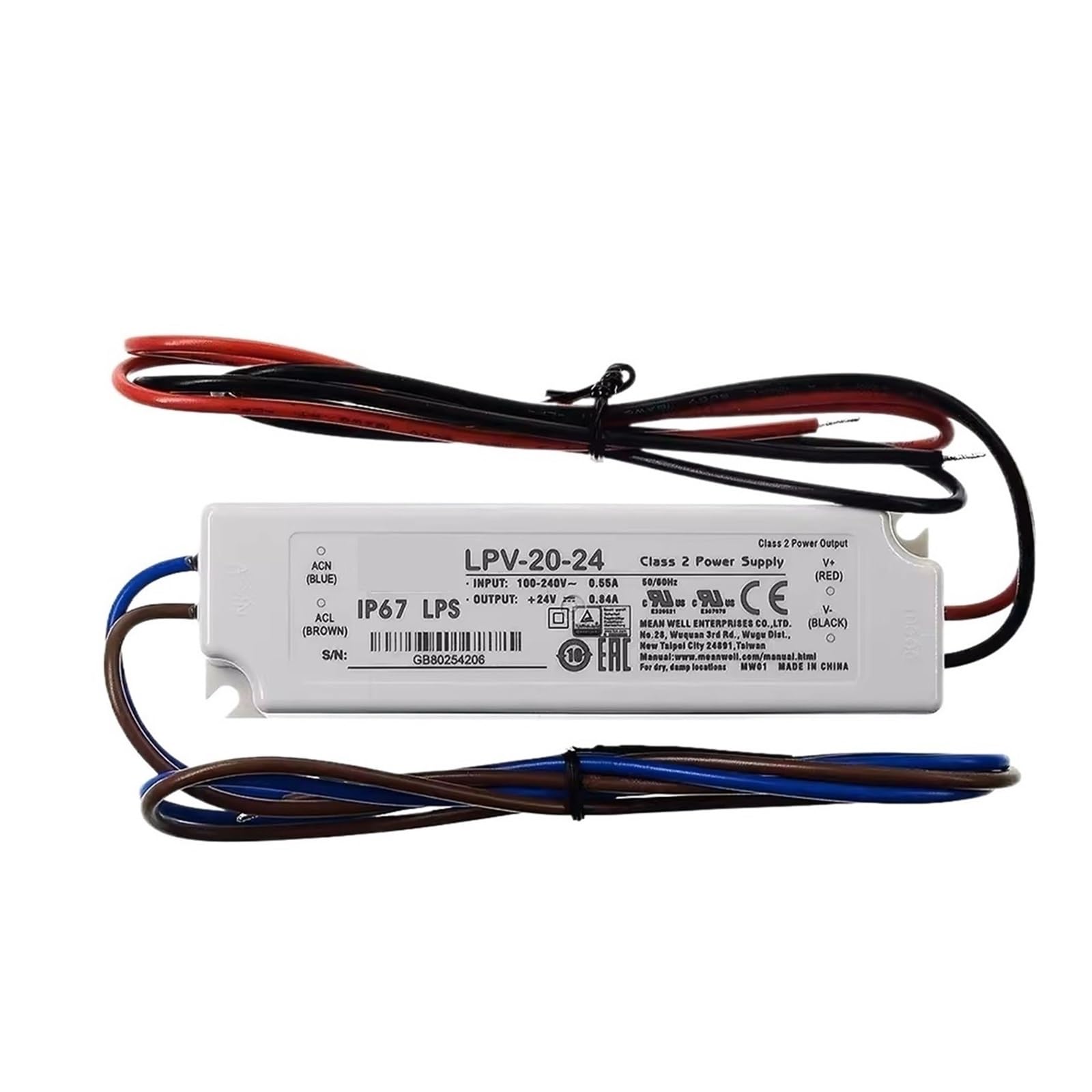 SWEWDSQG 20W single output switching power supply LPV-20-5 LPV-20-12 LPV-20-15 LPV-20-24 waterproof(LPV-20-5)
