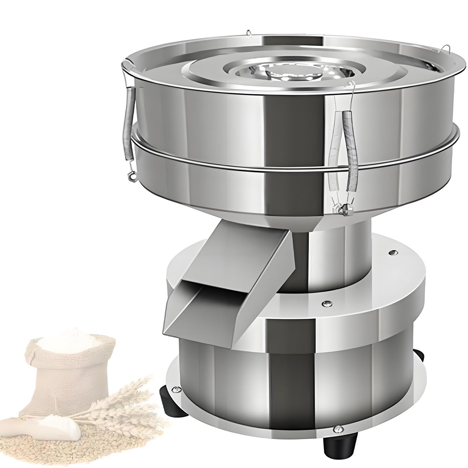 Agitador de tamices automático 10CM-1Mesh1Lid | Máquina vibratoria eléctrica de tamizado de 50 W, tamizadora de alta eficiencia a 1350 RPM para granos y legumbres