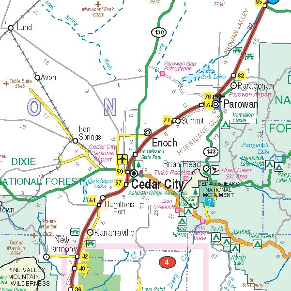 Indian Country/Four Corners Road Map (Arizona, Colorado, New Mexico & Utah)