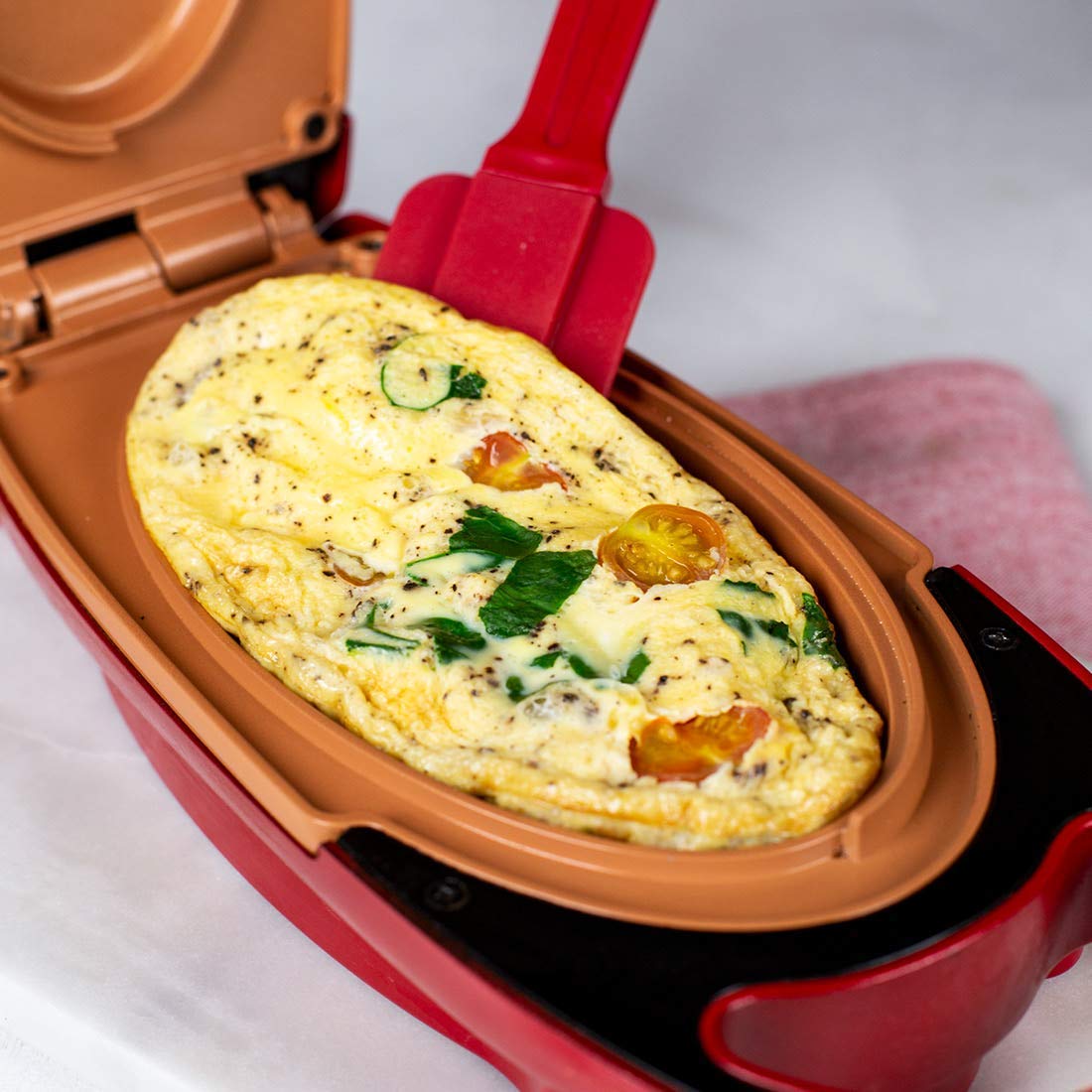 Marcador Omelette con doble placa antiadherente perfecto para huevos fritos, frittatas, paninis, pizza bolsillos, olla por Candora