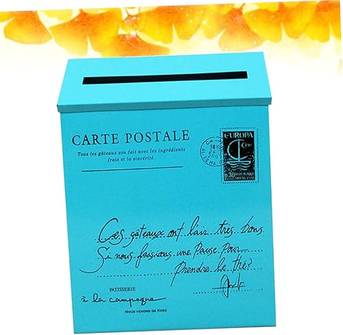 Miniatura 4 de Homoyoyo Caja de buzón Contenedor Decoración de pared Buzón de bloqueo Buzón de pared para el hogar Buzón de sugerencia exterior Buzón de