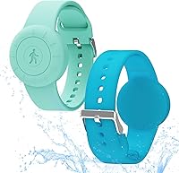Vista 8 de Pulsera impermeable para Airtag para niños (paquete de 2), pulsera de silicona suave oculta para niños, funda completa ligera para rastreador