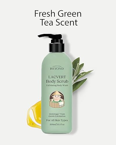 Miniatura 4 de BEYOND Lacvert Gel exfoliante corporal (té verde, 10.1 onzas líquidas), gel de ducha para exfoliación suave y spa en casa. Cuidado diario de la piel