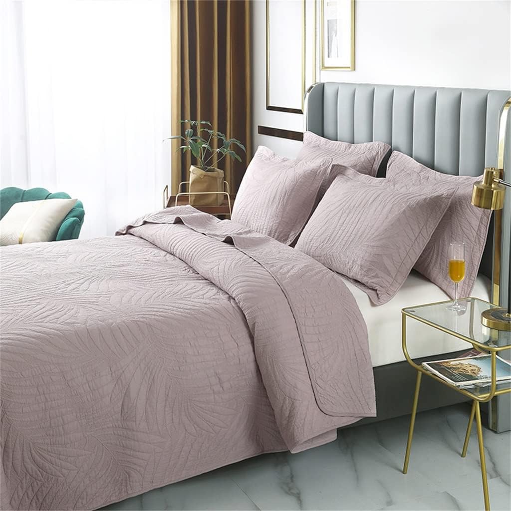 Bedding Quilted Quilt Quilt Sheet Pillow Cover Three-Piece Double-Sided Dual-use Summer Cool Quilt Cover (Color : D, Size : 230 * 250cm)