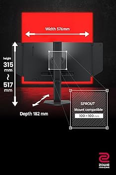 Monitor Gamer BenQ ZOWIE Xl2566x+ para PC com 24.1