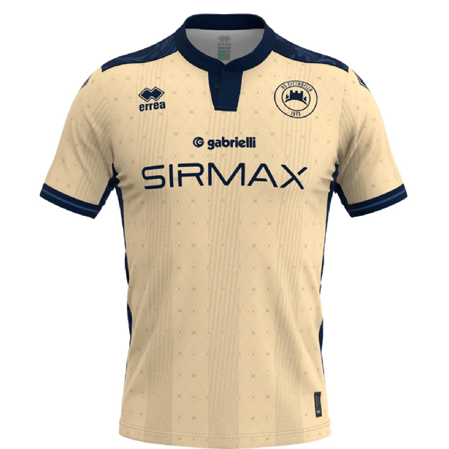 Nuova Maglia Calcio Uomo Away 2025/26, Seconda Maglia Calcio Personalizzabile, Ufficiale Errea Uomo per Cittadella Calcio, Color Avorio, per Allenamento Calcio, t-Shirt Uomo