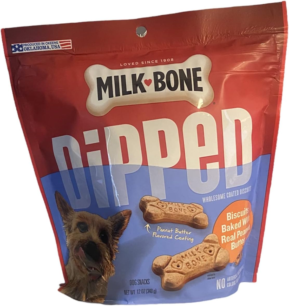 MilkBone® Dipped Dog Biscuits Baked With Peanut Butter