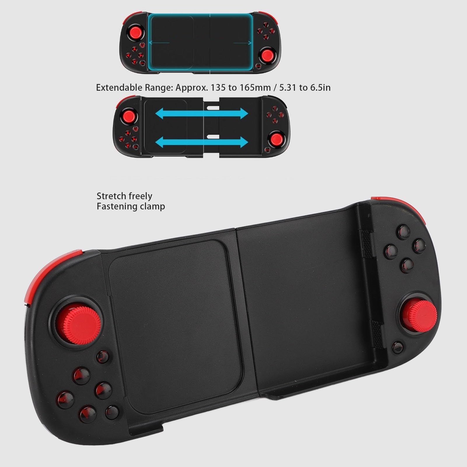 Bewinner Controller di Gioco Mobile - Controller Telefonico Wireless per Android per PC, Gamepad Espandibile Wireless BT per Varie Piattaforme