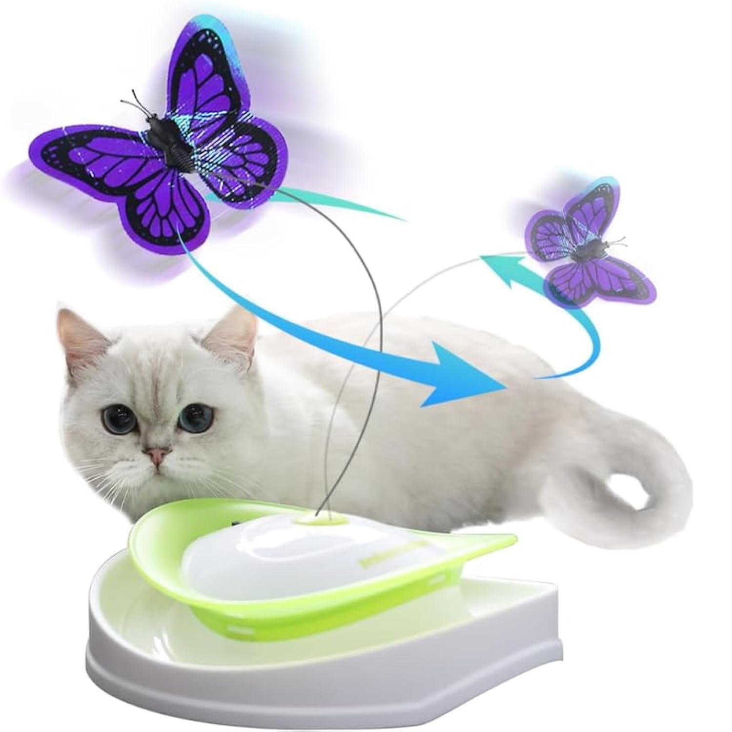Dog Trust 2 in 1 Interactive Cat Teaser Toy Catnip Toy Flutter Bug Cat Wand Toy Cat Fun Playing Toys Kitten Toys (B0D2Y3B5W4) Amazon Price History, Amazon Price Tracker