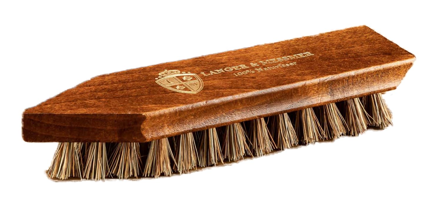 Langer & Messmer Shoe Brush for Cleaning Heavily Dirty Shoes with Natural Coconut Bristles - The Dirt Brush for Professional Shoe Care