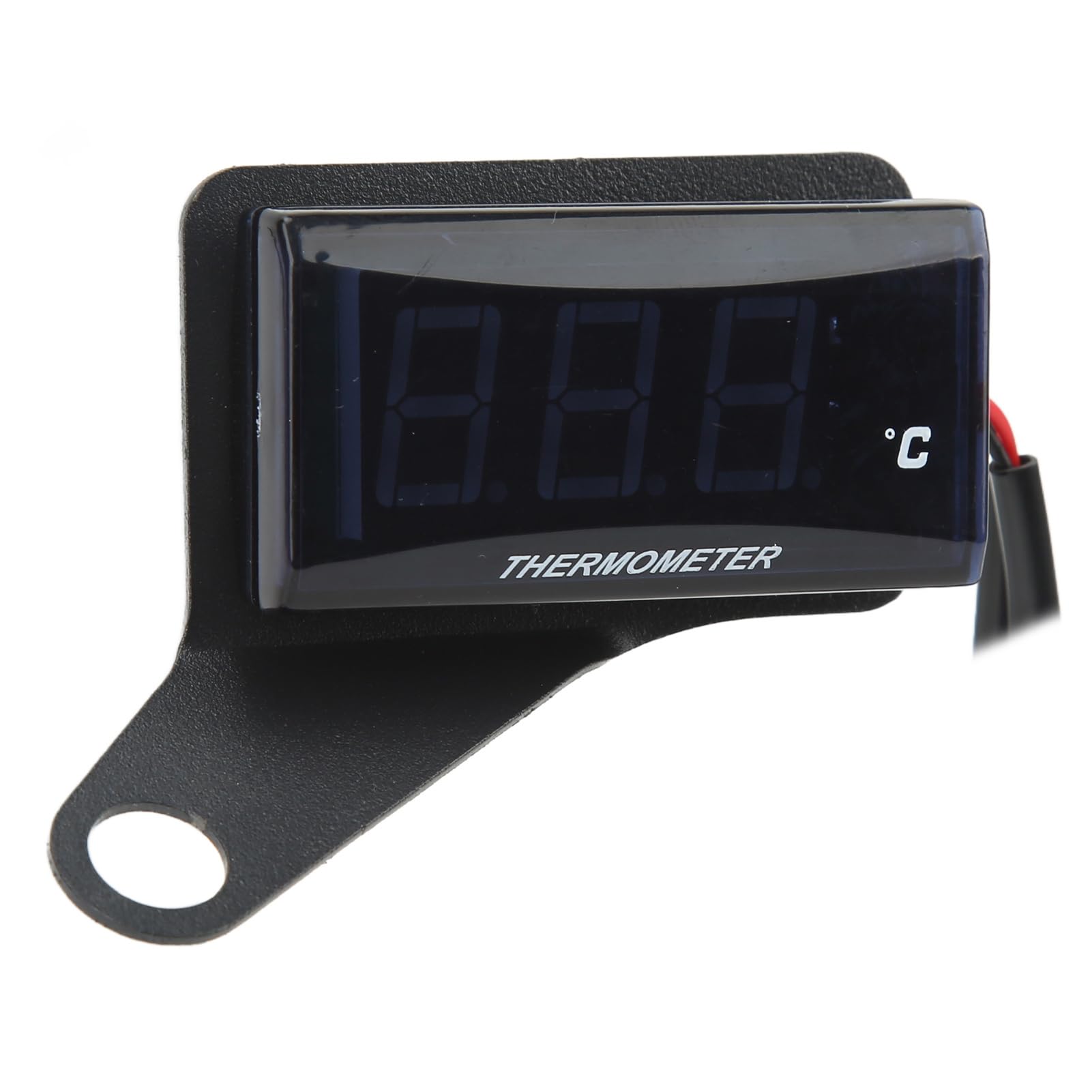 Thermomètre à Eau de Moto, Jauge Numérique Mince du Capteur M10 Filetage Moto Indicateurs de Jauge de Température 12V avec Adaptateur de 22 Mm pour la Plupart des Motos Vert (rouge)