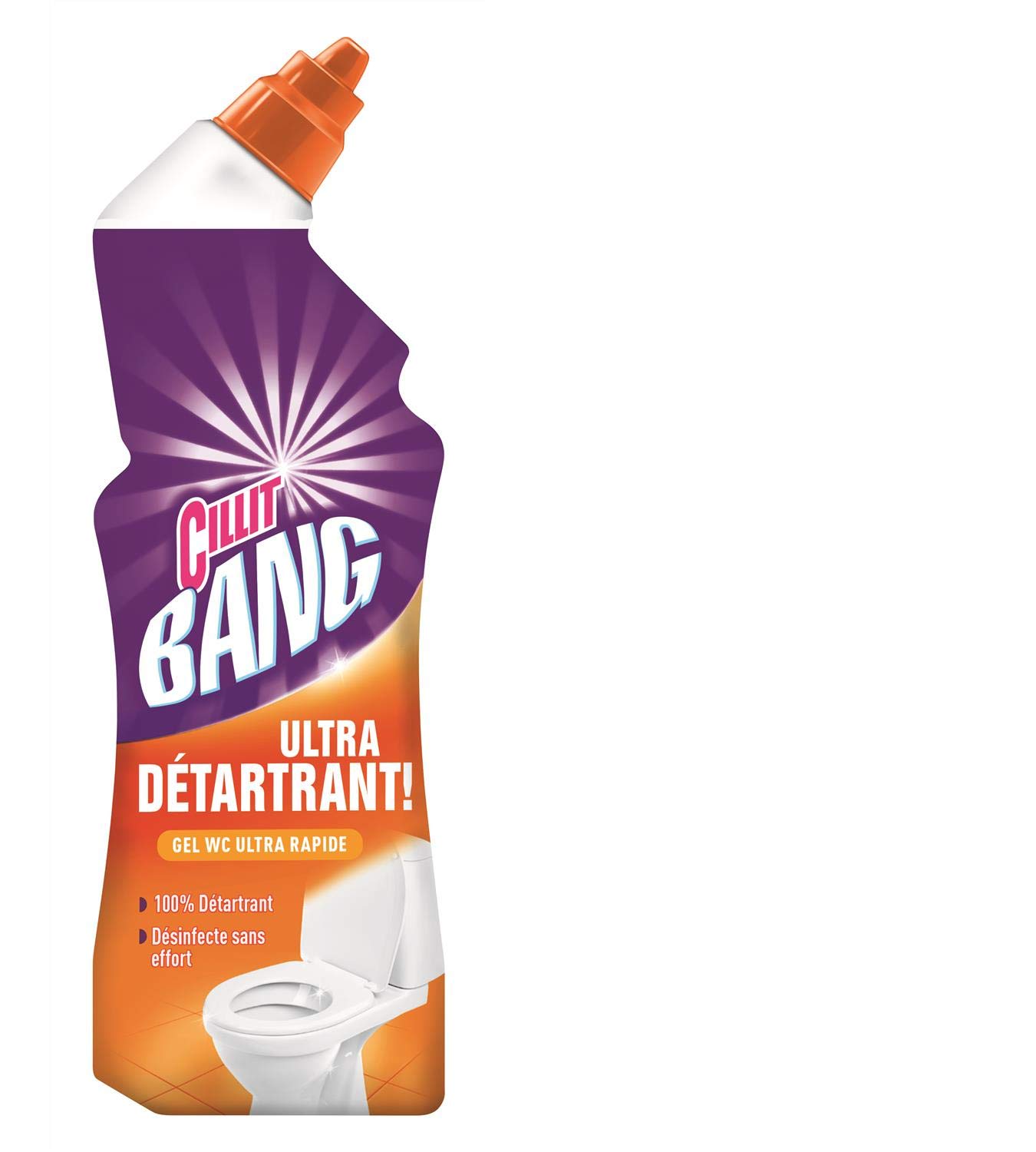 CILLIT Lot de 3 Gels WC Nettoyant Surpuissant Ultra Détartrant - 750 ml