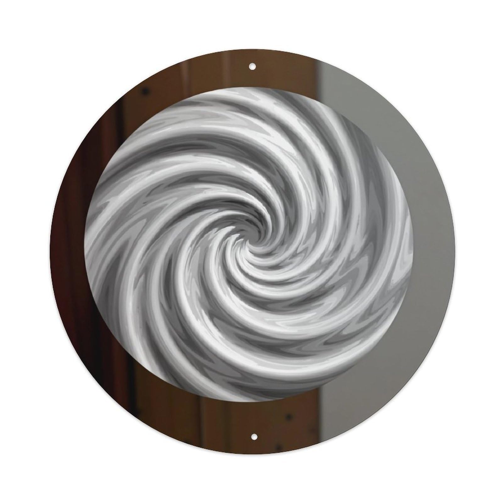 Swirling Gray And White Pattern Retro Metal Tin Sign, Vintage Metal Poster for home, Gaming Room, Studio Workshop,Bar,Garage Wall Art Decor 8x8 inch