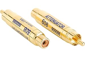 Harrison Labs 6 dB RCA Line Level Audio Attenuator Pair: Adjust Volume...