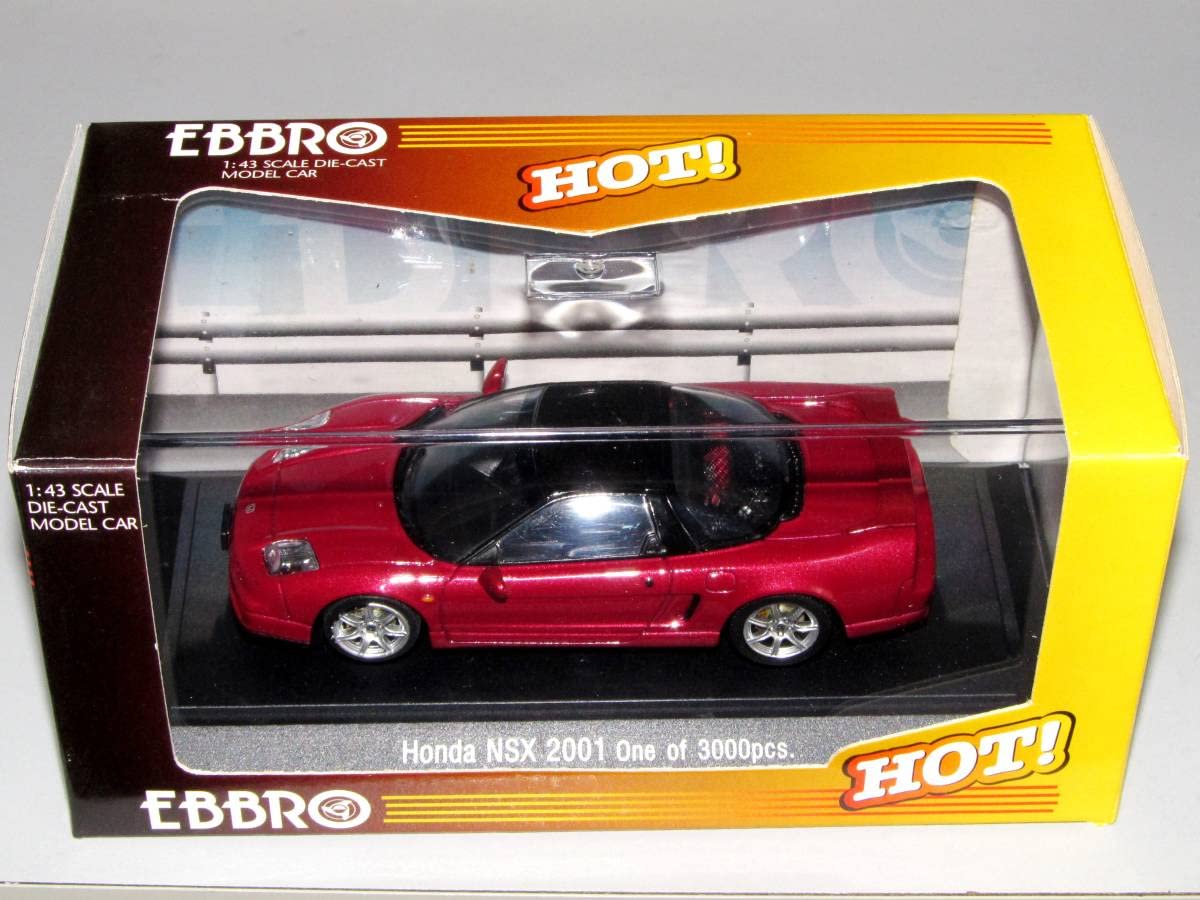 Amazon | エブロ 1/43ホンダ NSX TYPE S 2001 メタリックレッド HOT