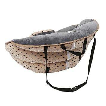 GAH Dog Carrier Car Seat Cover Pad for Small Medium Dogs Carry House Bag Basket Beige