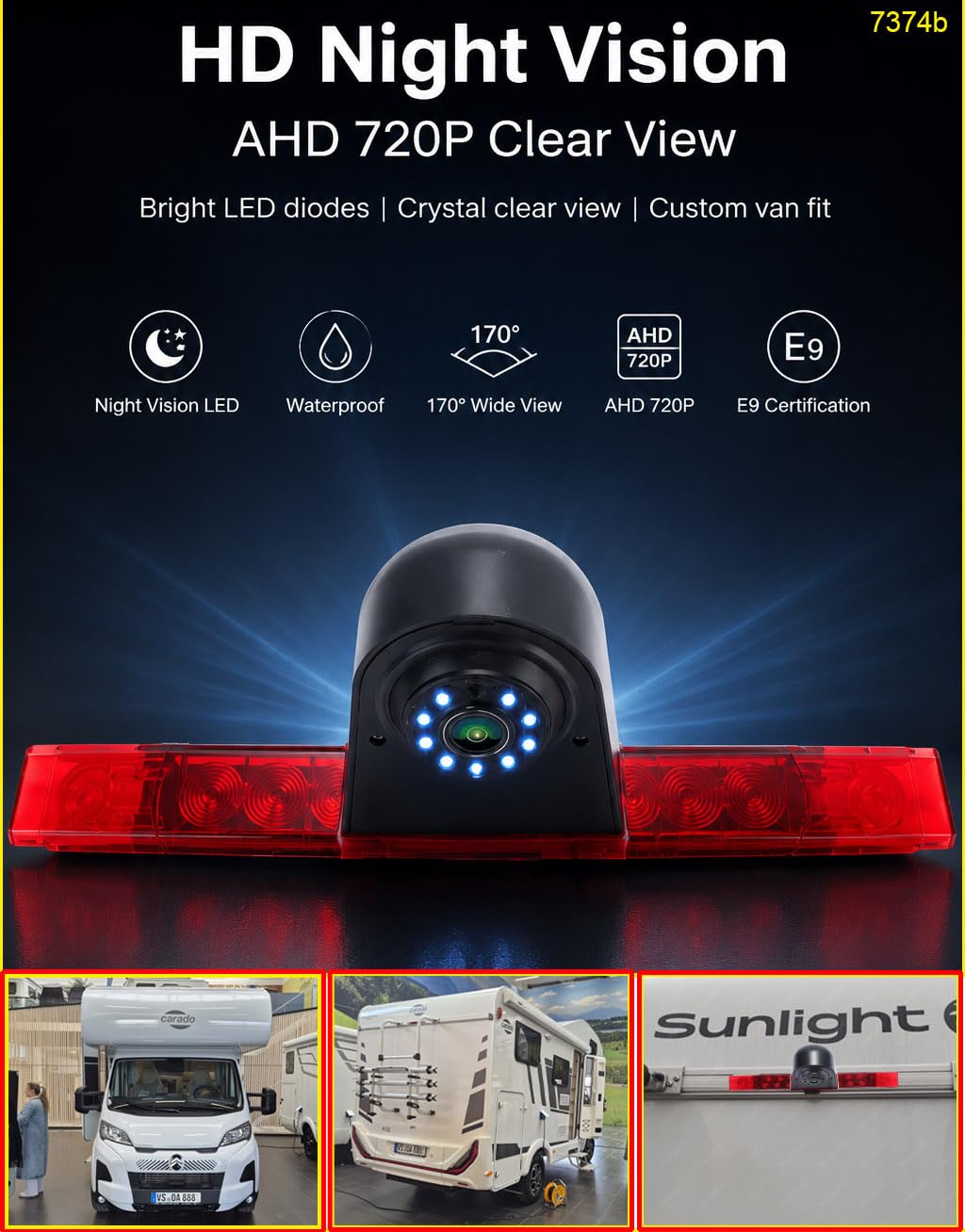 Kamera cofania zamiennik do Carado/Sunlight Etrusco Knaus/Womo T68/Fiat