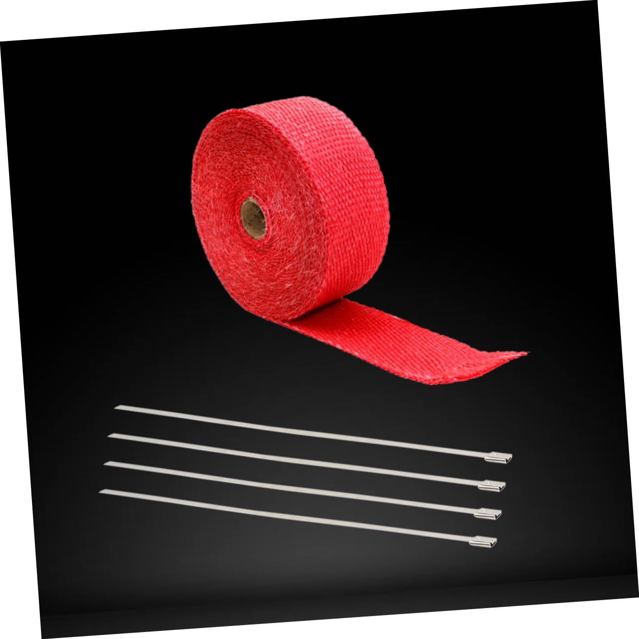 Wakauto 2 Pieces Fiber Wrap Heat Wrap Exhaust Wrap Repair