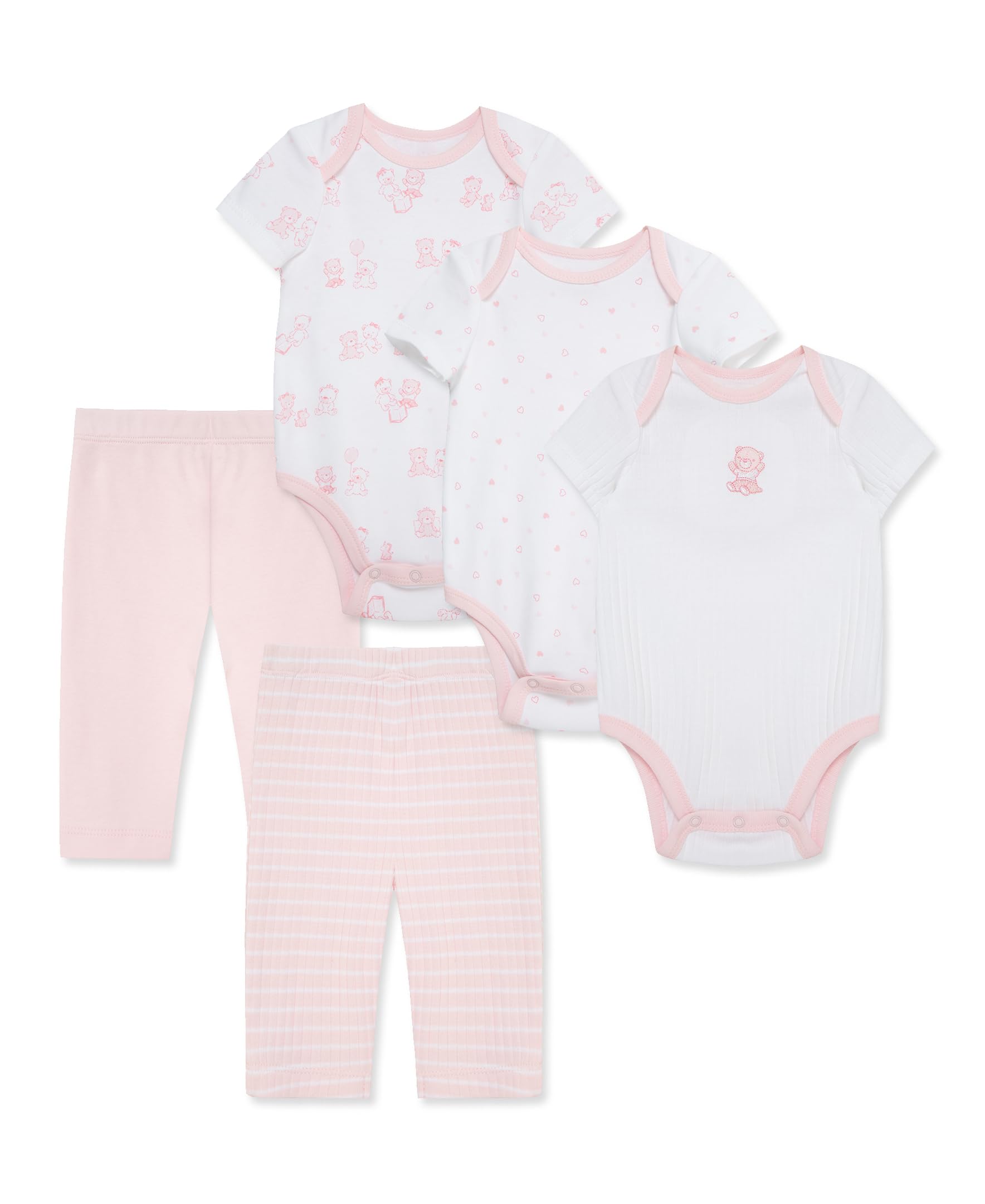 Little Me Clothes for Baby Boys and Girls 100 Organic Cotton 5PC Bodysuit and Pant Set Baby Shower