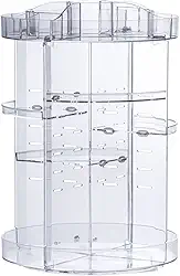 Paramount Plásticos Organizador Para Maquiagem, Redonda, 22,5x33 cm, Giratória