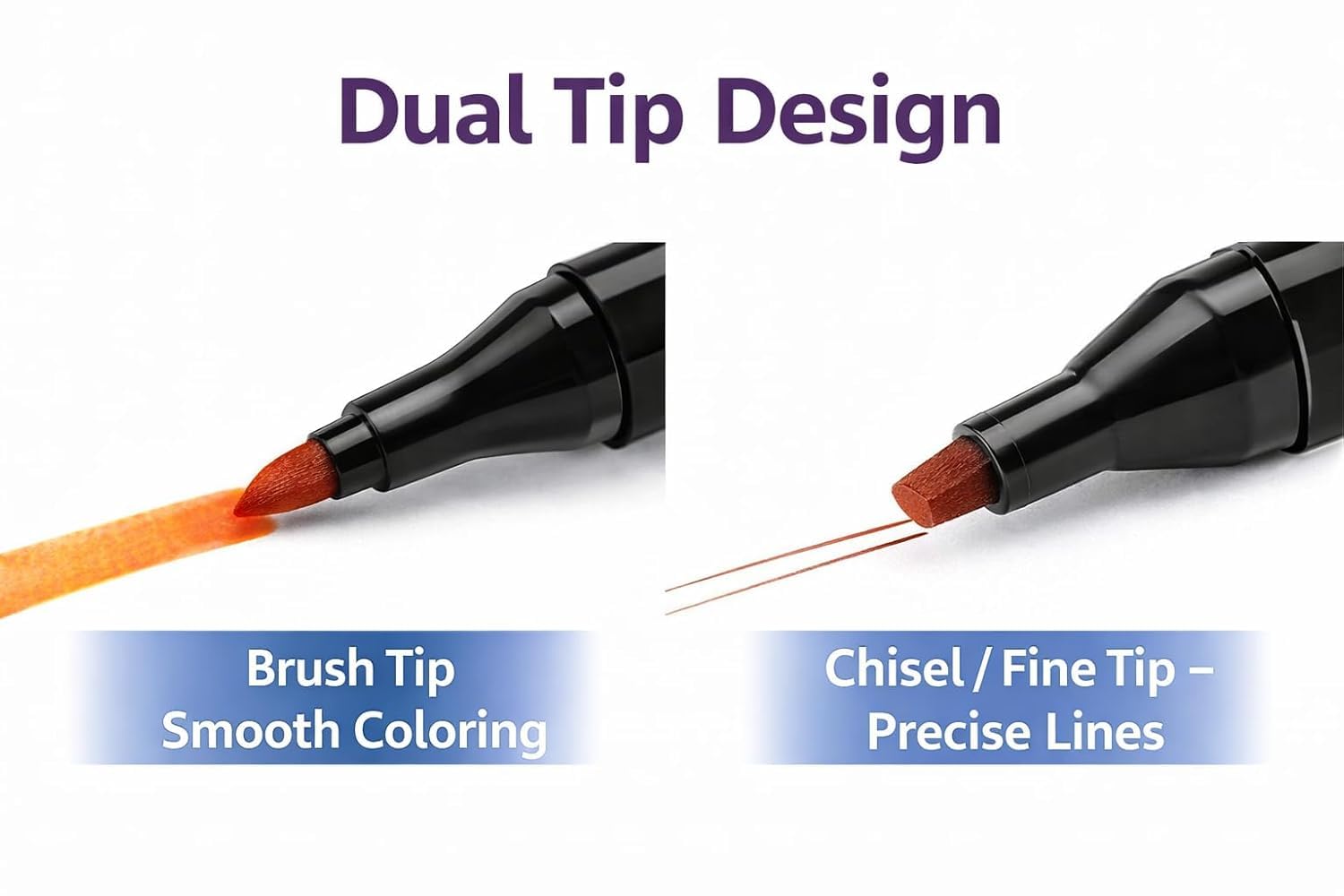 PB Prime Brands Markers Sketch Pen Set Dual Tip Brush Pens Art Markers for Drawing Dual Tip Art Markers Set Chisel & Fine Colour Marker Set Markers Sketch Marker Drawing Marker 1