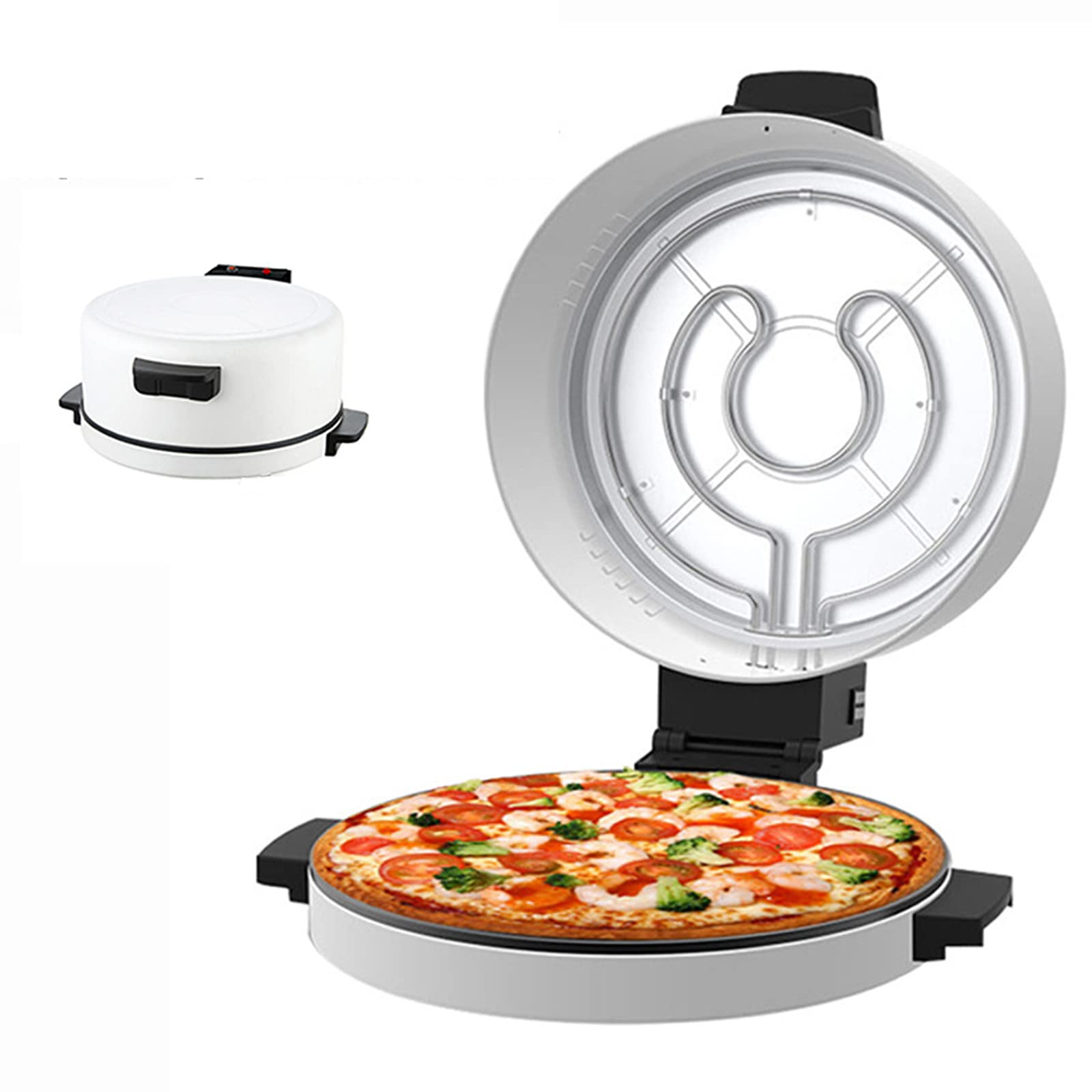 Frittata Maker, Forno Pizza Elettrico 2000 W, Pizza Maker Diametro 11,8 Pollici, Alta Temperatura, Efficienza Energetica, per Soffici Frittate, Pollo, Salmone, Pancake, Panini Caldi