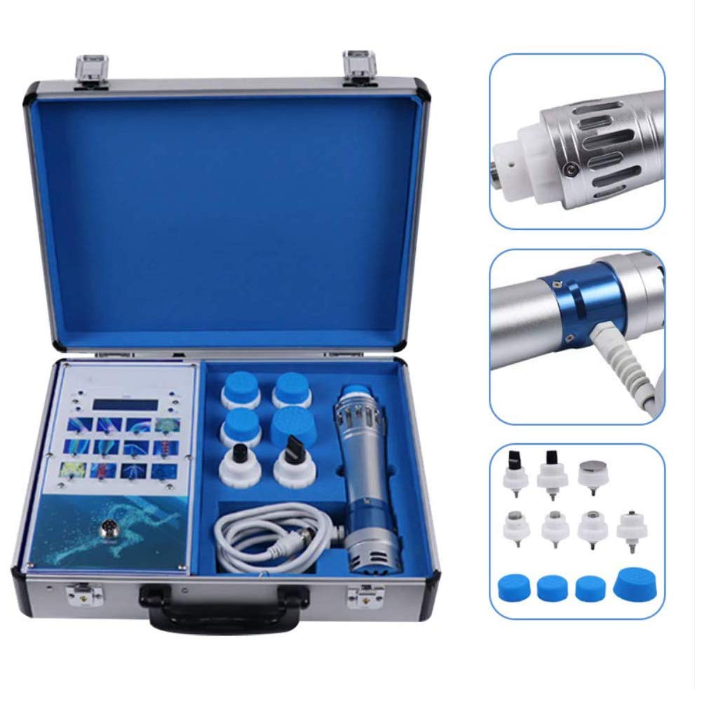 ED Shock Wave Treatment Shockwave Therapy Machine 7 Transmitters Effective Physical Shock Wave Pain Relief Acoustic ED Pain Removal Machine for Erectile Dysfunction with Carry Box