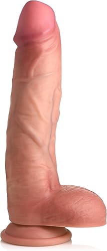 Miniatura 1 de CURVE TOYS Jock - Consolador de silicona de doble densidad de 9 pulgadas con bolas para hombres, mujeres y parejas. Consolador de silicona ultra