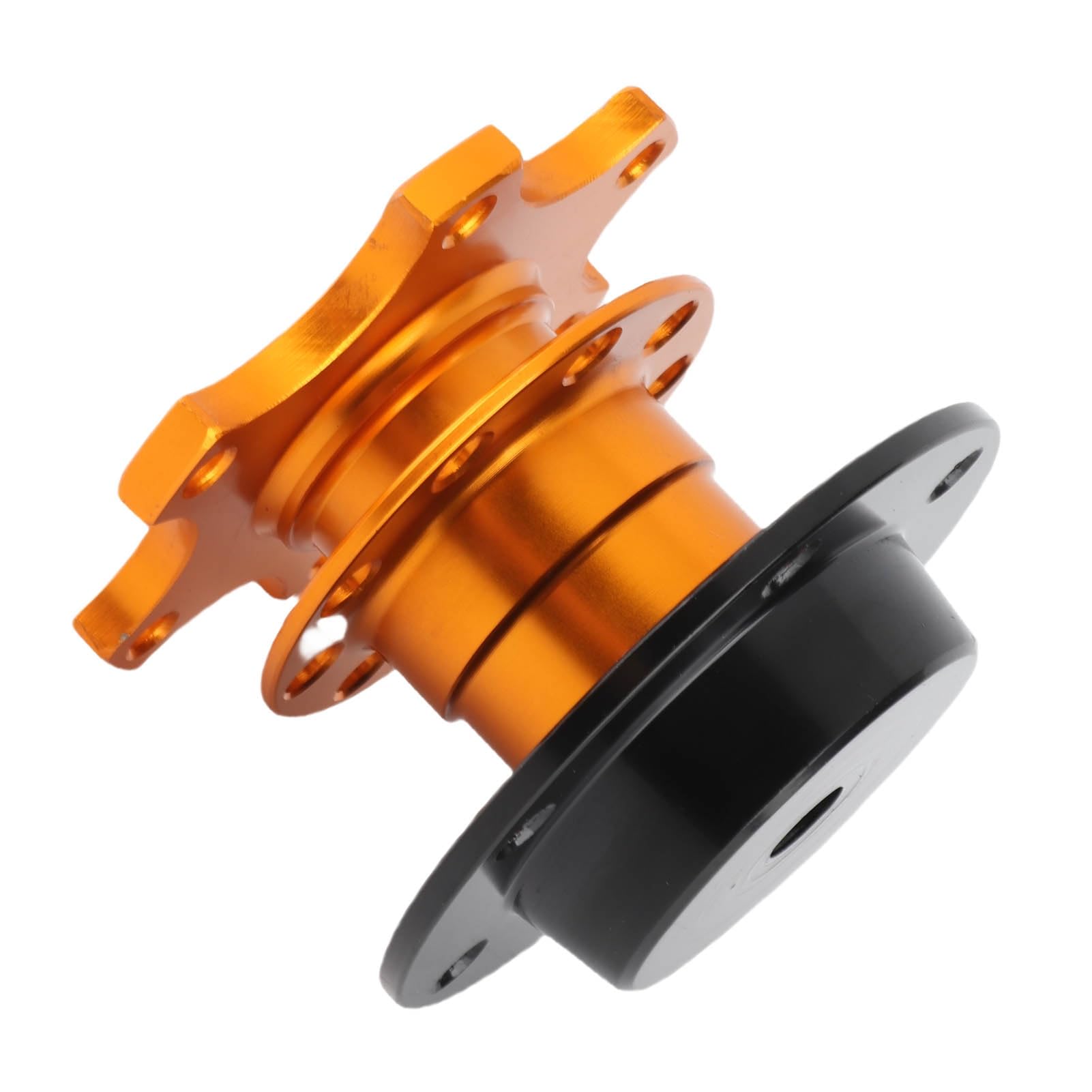 Adaptador de volante universal liberación rápida, ajuste ceñido, fabricado en aluminio y hierro resistente a la corrosión arañazos, compatible con mayoría volantes