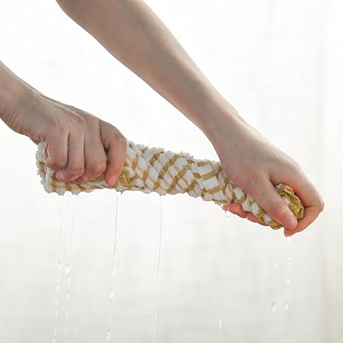 Miniatura 4 de Artoid Mode Juego de 6 paños de cocina de rizo naranja de algodón, 12 x 12 pulgadas, ultra suaves, absorbentes, de secado rápido, para limpieza del