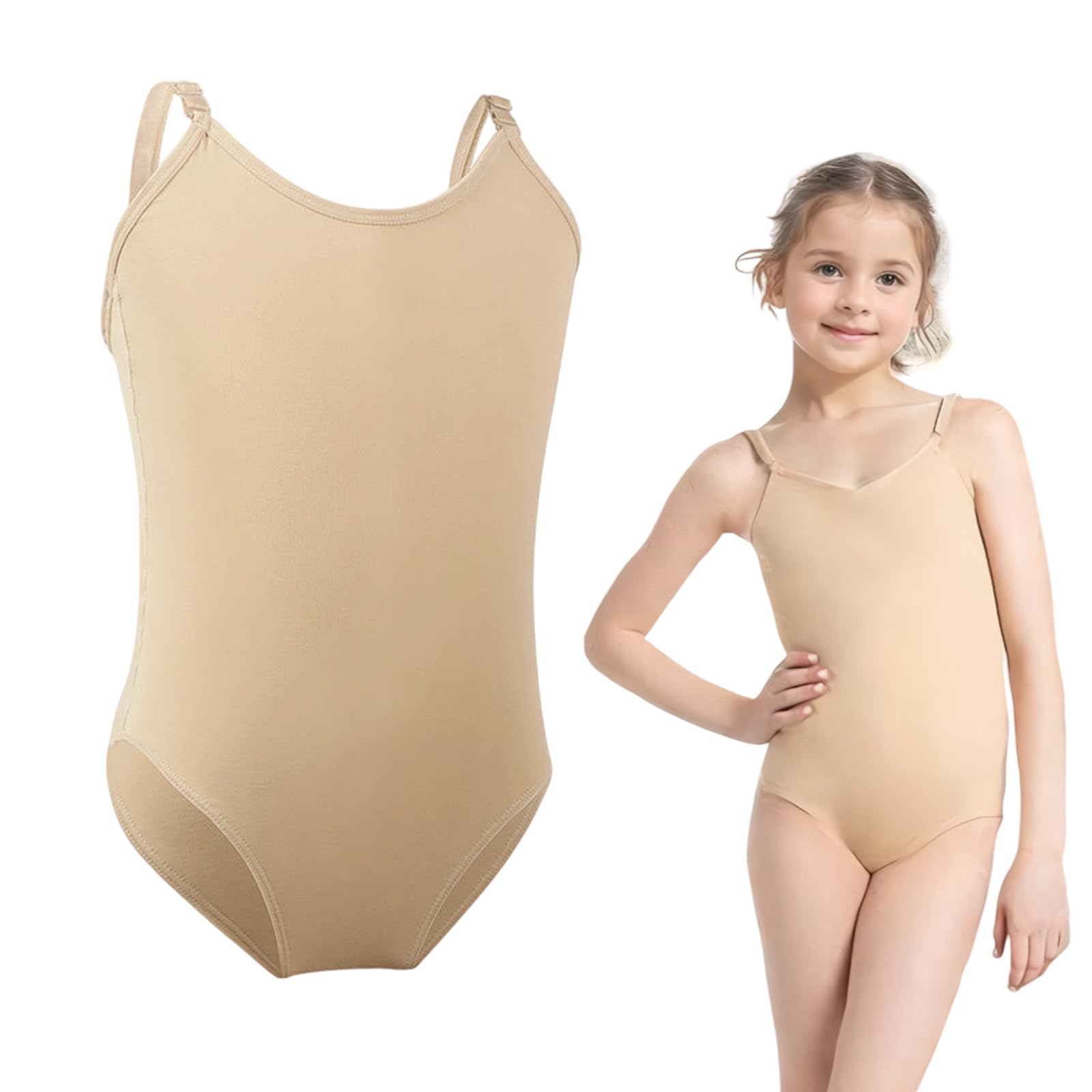Belligern Girls Off-White Nude Leotard,Ballet Leotard For Ballerina Costume For Lightweight And Breathable With Adjustable Shoulder Straps,Nude Bodysuit,For Gymnastics And Dance Activities (Skin Color,Xl)