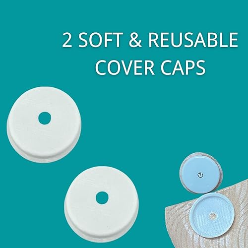 Miniatura 2 de Paquete de 20 parches de sensor compatibles con Freestyle Libre de 2 y 14 días, color azul, sin látex, parche CGM negro y bonitas cubiertas CGM