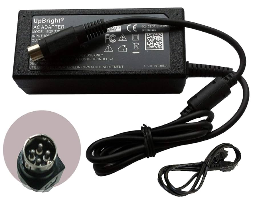 UpBright New 24V 4-Pin DIN AC/DC Adapter Replacement for